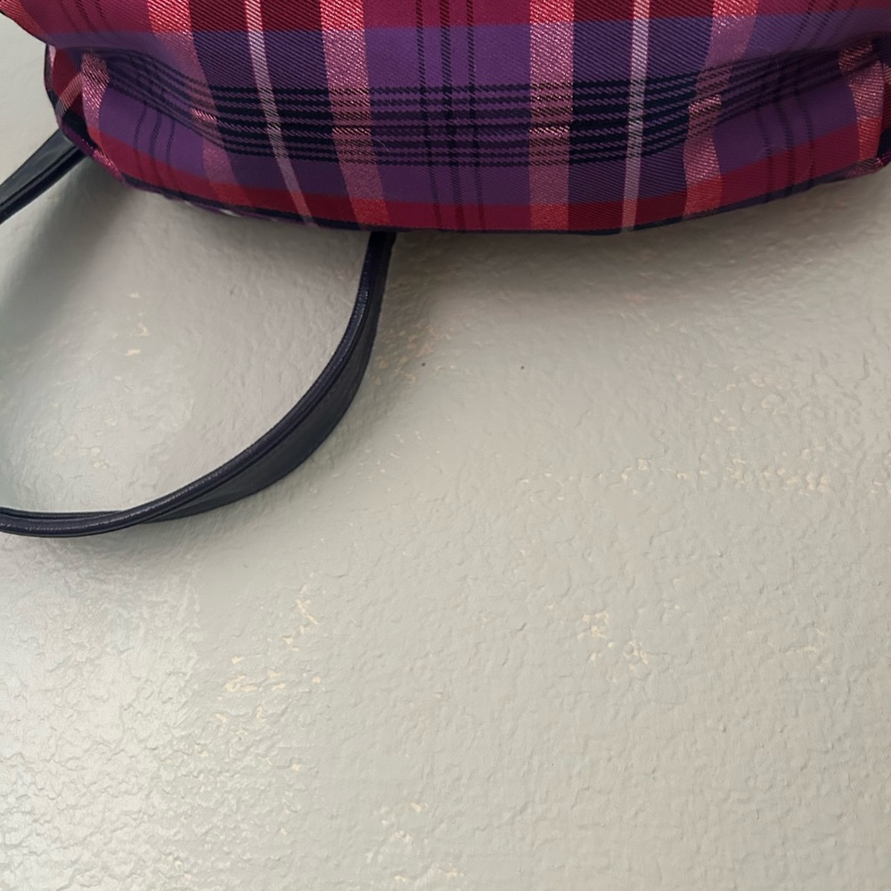 Coach Poppy Tartan Purple and Pink Plaid Shoulder Bag NWOT - Picture 7 of 9